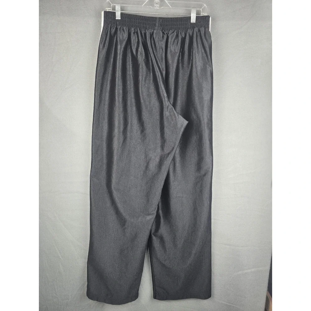 Vintage Y2K Nike Tear Away Track Pants Men L Black Snap Button Baggy Wide Leg